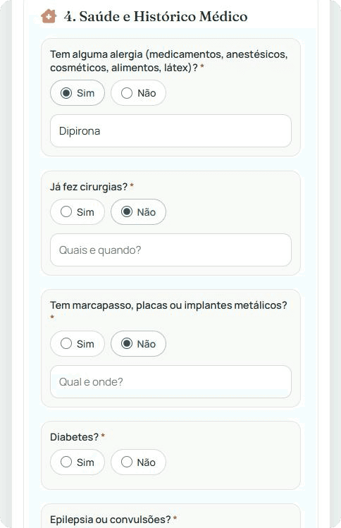 Perguntas de saúde respondidas no celular